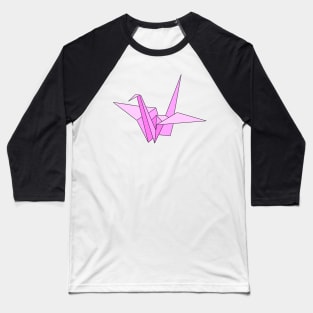 Pink origami crane Baseball T-Shirt